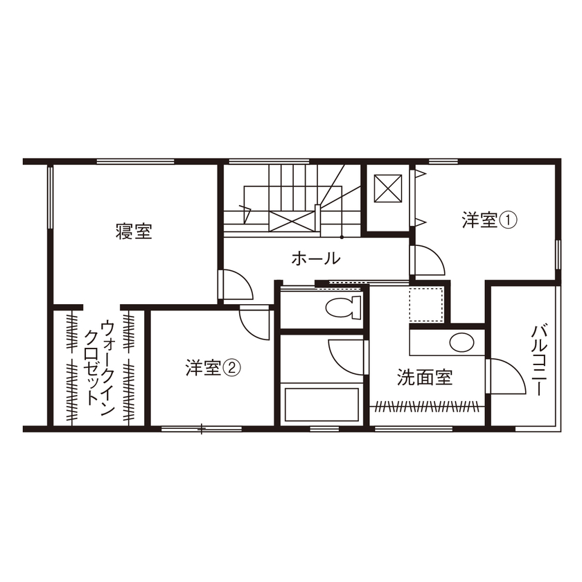 クラシスホーム 【1000万円台/3LDK/33.4坪/暖炉/ペットと暮らす/間取り図】愛犬との暮らしを楽しむ、ホテルライクな住まいの間取り図（3LDK）2階