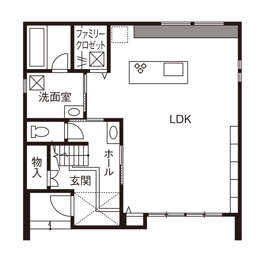 クラシスホーム 【3LDK/猫と暮らす/シンプルモダン/間取り図】洗練されたデザインと家事もラクな広々とした住空間を実現の間取り図（3LDK）1階