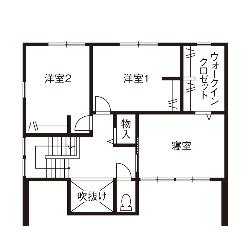 クラシスホーム 【3LDK/猫と暮らす/シンプルモダン/間取り図】洗練されたデザインと家事もラクな広々とした住空間を実現の間取り図（3LDK）2階