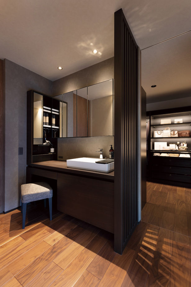 クラシスホーム 【平屋/中庭/ホテルライク】邸宅感あふれるプライベート平屋。四季の美と夜景を愉しむ上質な住まいの建築実例画像13