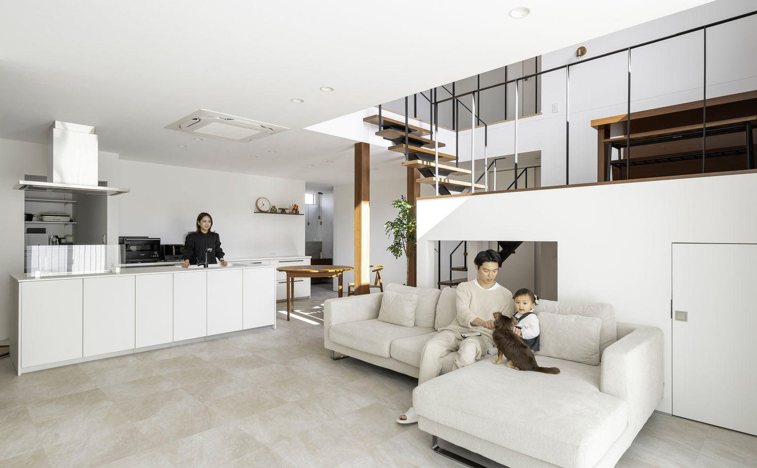 クラシスホーム 【2000万円台/3LDK/44坪/スキップフロア/間取図】吹抜けとヌックが繋ぐ居場所。家族も友人も心地よい家の建築実例画像2