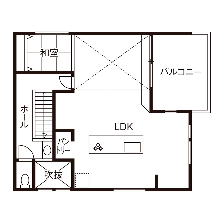 クラシスホーム 【3000万円台/3LDK/ホテルライク/2階LDK/間取り図】高台の開放感を満喫できる、見晴らしのよい2階LDKの家の間取り図（3LDK）2階