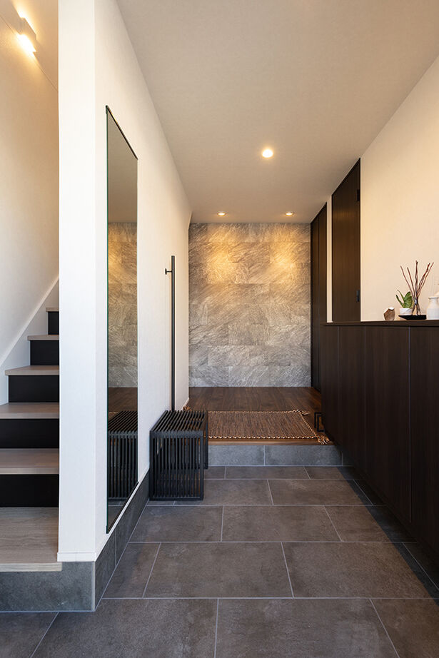 クラシスホーム 【3000万円台/63坪/二世帯住宅/ガレージ】ランドマークになる迫力のBOX外観。各世帯で寛げる距離感設計の家の建築実例画像18