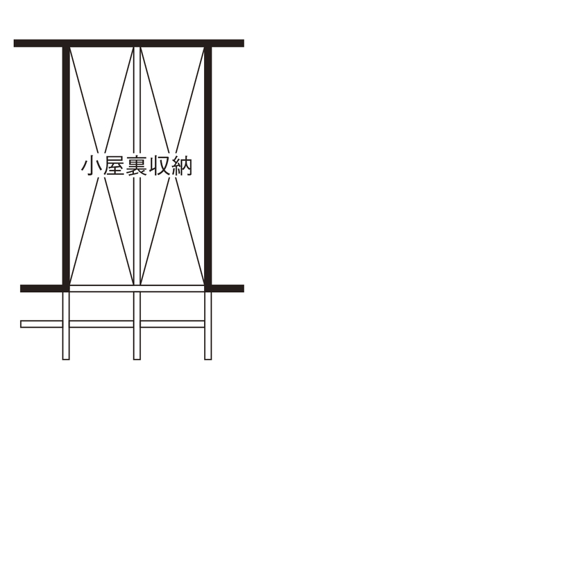 クラシスホーム 【3000万円台/平屋/ガレージ/間取り図】視線の先に広がる、季節の移ろい。森と繋がるブルックリンハウスの間取り図（3LDK＋ガレージ）小屋裏