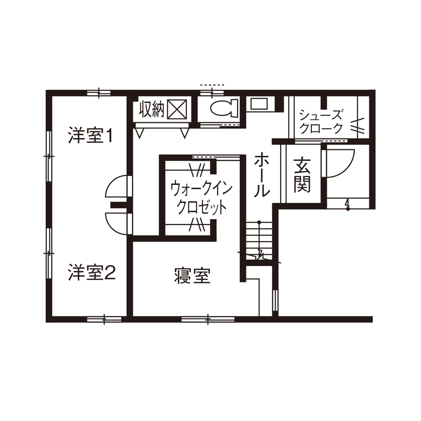 クラシスホーム 【1000万円台/2LDK/ガレージ/間取り図】生活感を感じないシンプルモダン空間に、四季折々の借景が映える家の間取り図（2LDK）1階