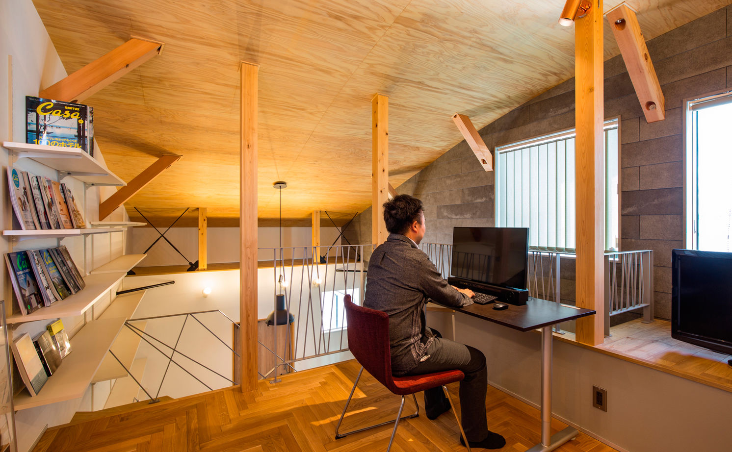 クラシスホーム 【3000万円台/3LDK/55坪/中庭/平屋/ロの字/間取図】水盤が揺れる中庭と舟底天井。個性あふれるロの字型の家の建築実例画像6