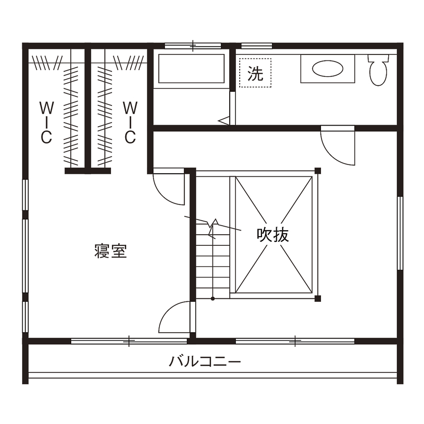 スタジオ・チッタ 【2000万円台/30坪台/間取り図】玄関を開けたらそこは…倉庫？こだわりのアイテムを自由に飾る「ITEM BOX」の間取り図（1LDK）2階