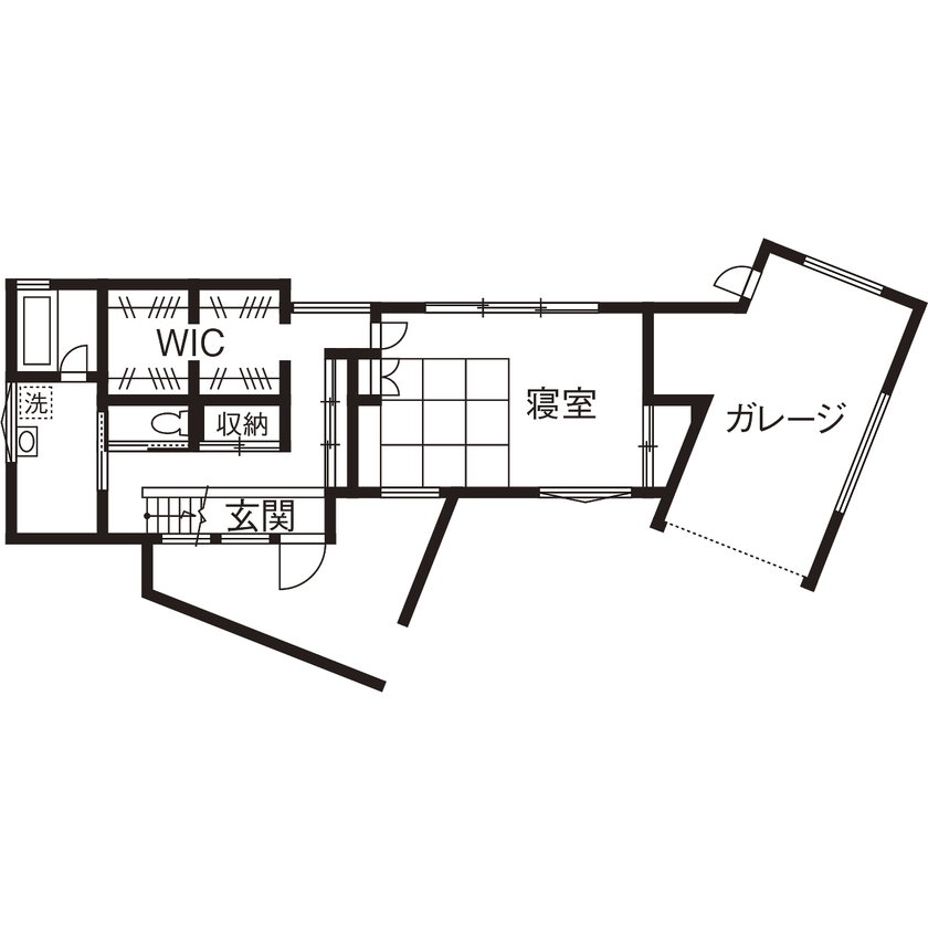 スタジオ・チッタ 【4000万円台／38.7坪／間取り有】絶景をひとりじめするガラス張りの「Location」リビングの間取り図（2LDK）1階