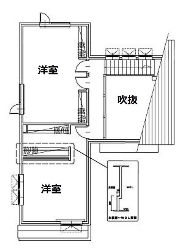 JOYハウス（西條産業） <札幌市/4人家族/32坪/天然素材/床暖房/壁面収納>本質的な心地良さを追求、狭小地の可能性を広げる家の間取り図（3LDK）2階