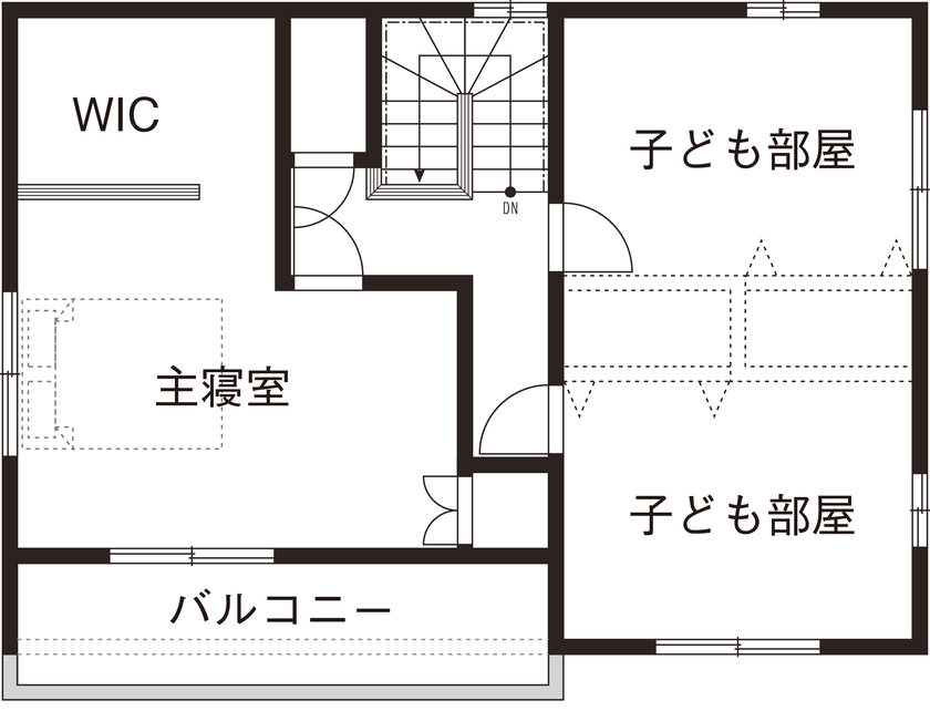アクティブハウス 子育てをもっとワクワク楽しめる！アクティブなライフスタイルを叶える住まいの間取り図（4LDK）2階