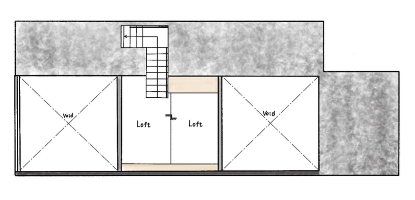 ハウスイズム建築設計事務所 【30坪台/間取り有】大パノラマの絶景を独り占め！海と山の豊かな自然を感じながら家族の絆を育む家の間取り図（3LDK）ロフト