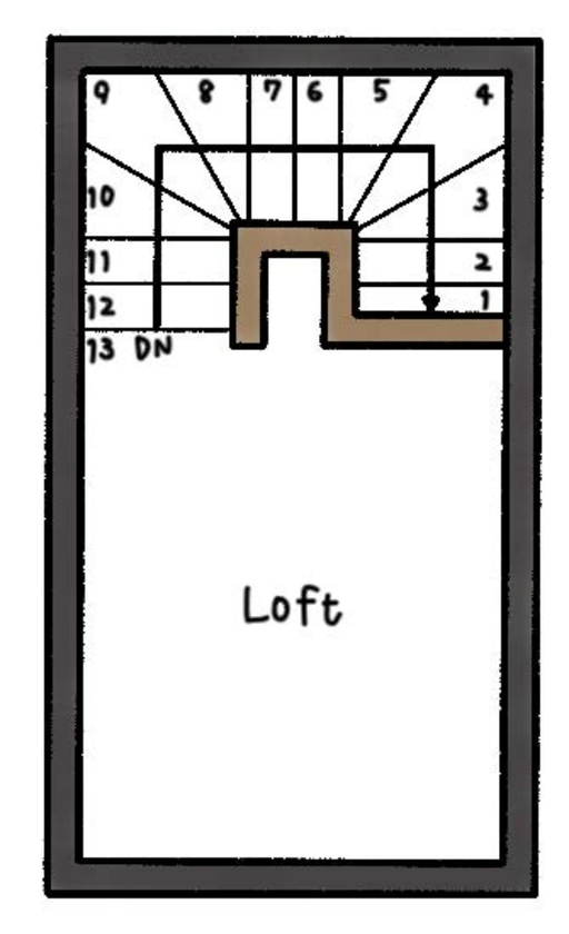 ハウスイズム建築設計事務所 【3500～3999万円/間取り有】青空の下、広い庭で子どもたちがのびのび遊ぶ。週末のひとときが特別な時間にの間取り図（3LDK＋書斎）ロフト