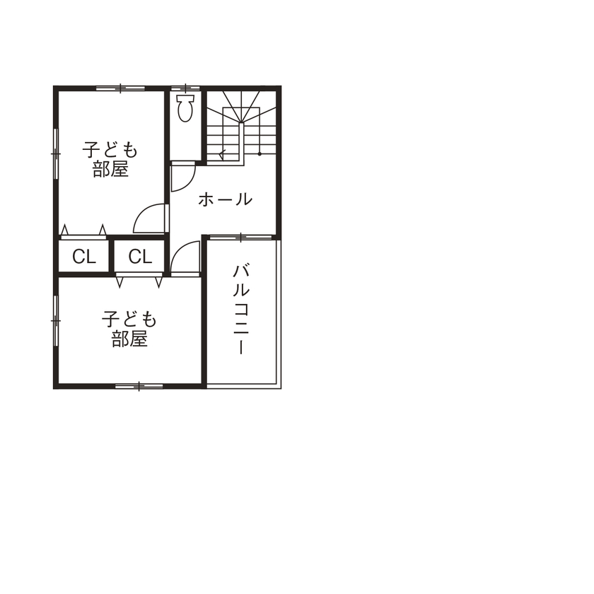 小向建設 【前橋市】カフェ風インテリアの家 / タイルデッキ / 店舗併用住宅の間取り図（4LDK）2階