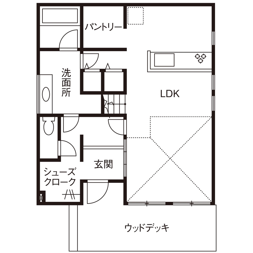 ヒロ建工 【2000万円台/間取り図有/埼玉県】ただいま！の後は洗面所に直行。便利な回遊動線の住まいの間取り図（3LDK）1階