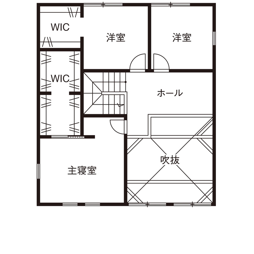 ヒロ建工 【2000万円台/間取り図有/埼玉県】ただいま！の後は洗面所に直行。便利な回遊動線の住まいの間取り図（3LDK）2階