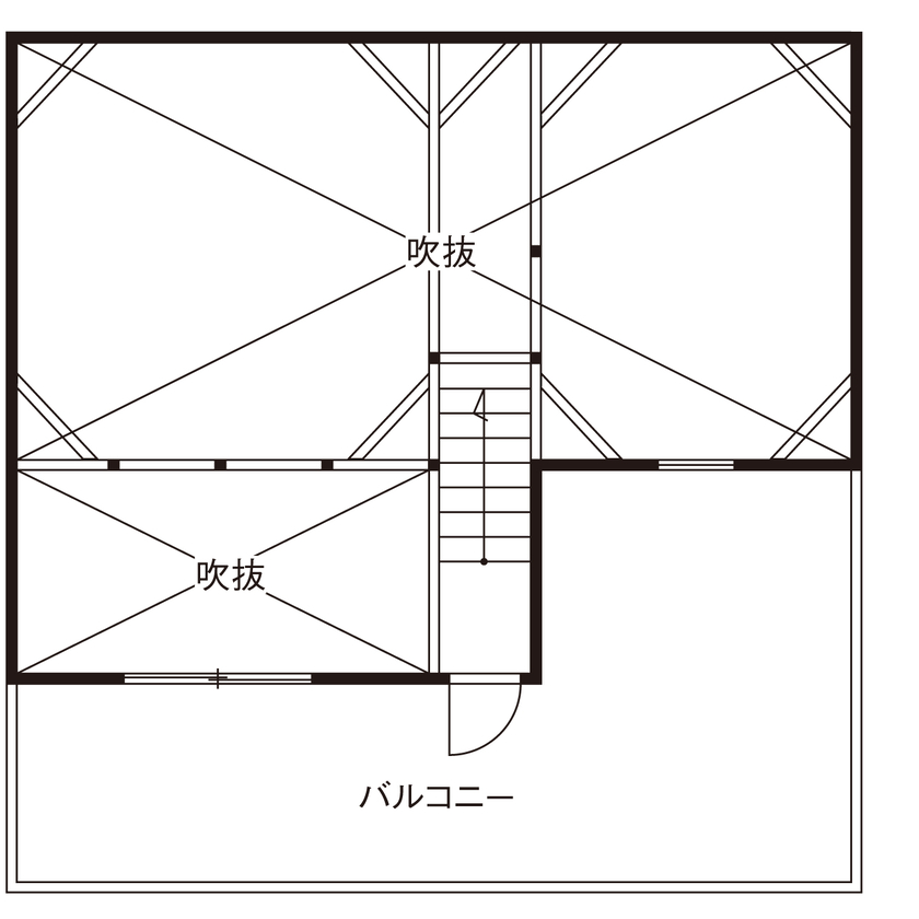 ヒロ建工 【2000万円台/間取り図有/埼玉県】日常がもっと楽しくなる、屋上バルコニーとガレージのある家の間取り図（2LDK＋屋上バルコニー）PH階