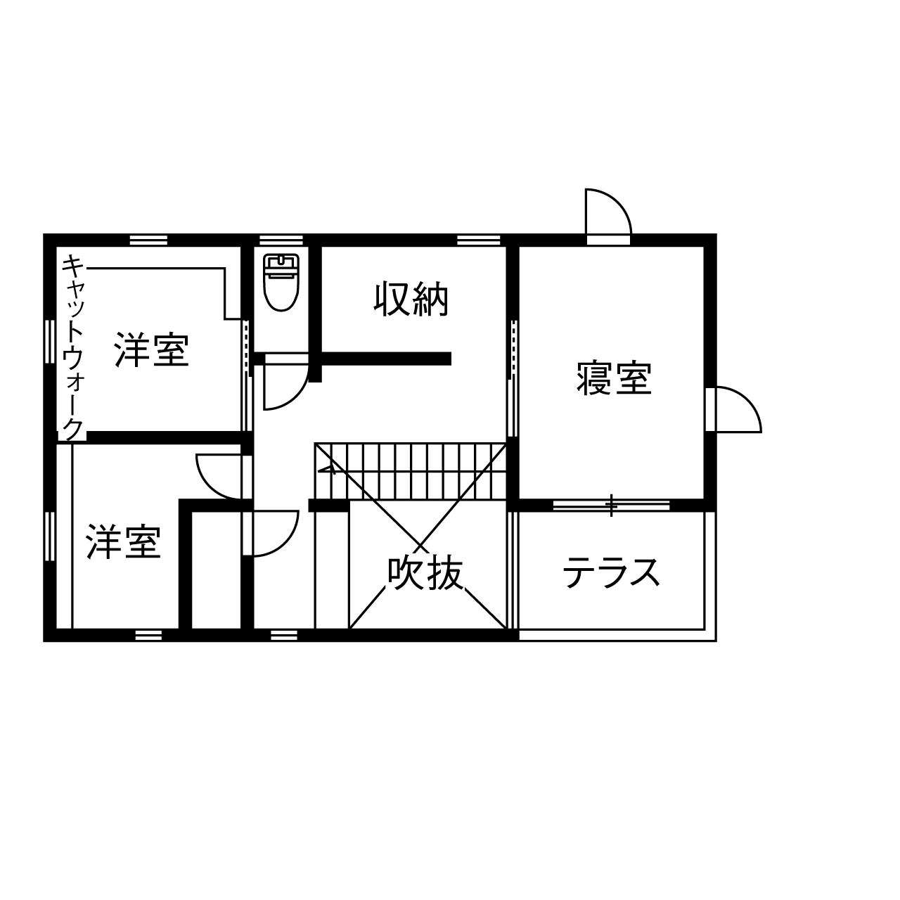 高山マテリアル 【1510万円/旗竿地/鎌倉市】ピッタリのスタイル！シンプルな箱型の家を自分好みに彩って＜間取り図有＞の間取り図（3LDK）2階