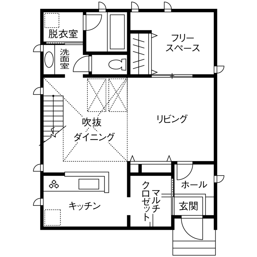 高山マテリアル 【1500万円～1999万円/大和市】趣味も楽しめる防音×収納抜群な住宅！スタイリッシュな佇まいにひとめぼれの間取り図（4LDK）1階