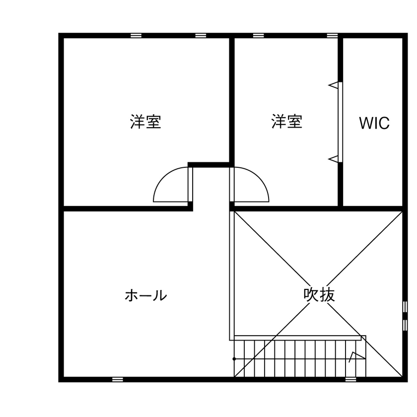 高山マテリアル 【2000万円台／吹き抜け／間取り図有／世田谷区】コンパクトな箱型フォルムの住まいでシンプルに暮らす！の間取り図（2LDK）２階