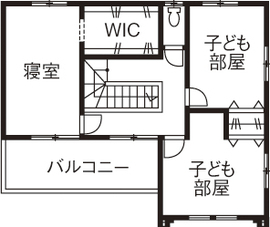 ソーフィールドホーム こだわりのタイル＆塗り壁 ナチュラル空間を彩り暮らすの間取り図null2階