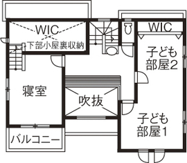 ソーフィールドホーム デザインにも性能にも妥協しないで叶えた、モダン&アジアンテイストの癒やしの住まいの間取り図（4LDK）2階