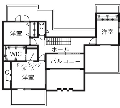 ソーフィールドホーム 【本体価格2700～2799万円／収納力】リゾートモダンにこだわり、非日常のくつろぎを生む上質な時間を。の間取り図（5K以上）2階