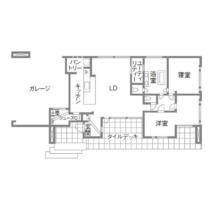 ソーフィールドホーム 20年来のこだわりがここに。つながりで広がりを演出するの間取り図（2LDK）1階