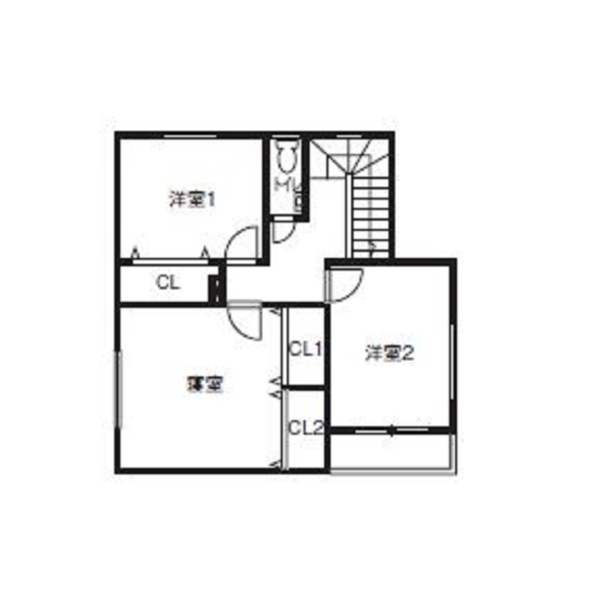 ソーフィールドホーム 【本体価格2500～3000万円/37.6坪】デザイン性と全館空調で美しく住まうクールモダンな家の間取り図（4LDK）2階