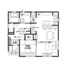 クレバリーホーム ご夫妻のこだわりが詰まった、充実の我が家の間取り図（5K以上）1階