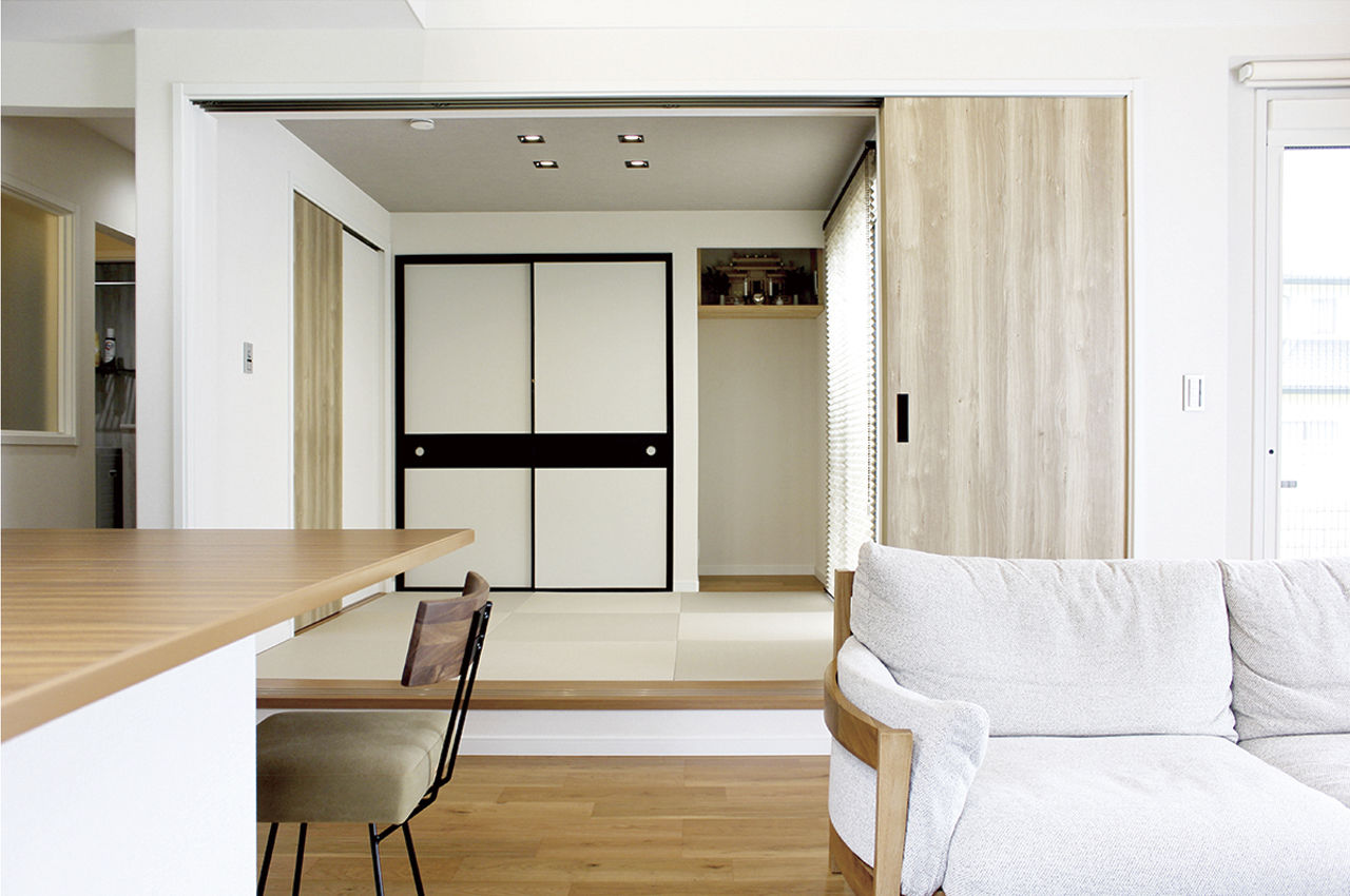 サンワ設計 憧れの平屋と収納上手なコの字カウンターの建築実例画像3