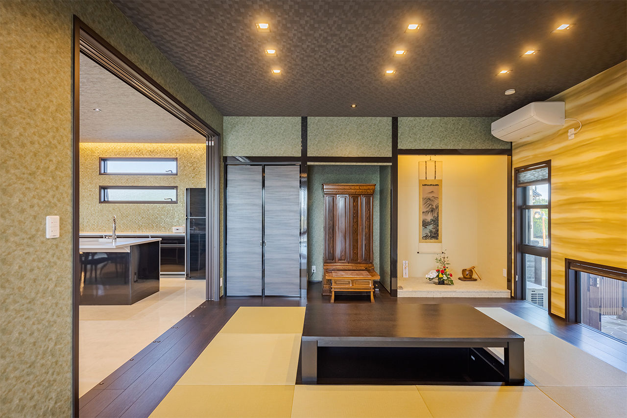 サンワ設計 非日常を味わう平屋　本物志向の大人の住まいの建築実例画像4