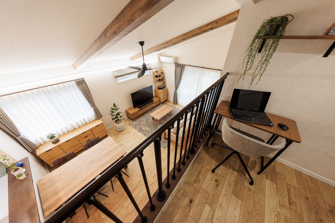 サンワ設計 暮らしを楽しむアウトドアリビングと広い土間収納のある1.5階の平屋の建築実例画像4