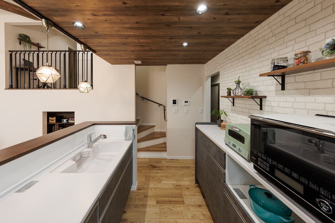 サンワ設計 暮らしを楽しむアウトドアリビングと広い土間収納のある1.5階の平屋の建築実例画像7