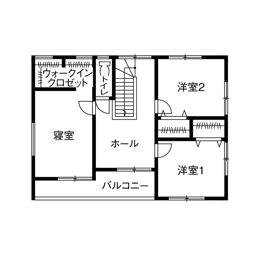 アイフルホーム　仙台・宮城北・石巻・古川 【1900万円・間取有】豊富な知識で多くの要望を実現。友人へのお披露目会でも大好評の間取り図（4LDK）2階