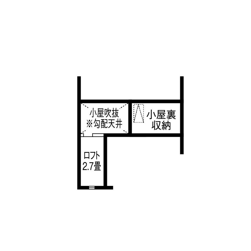 アイフルホーム　仙台・宮城北・石巻・古川 【1600万円・間取有】子どもたちの将来にも配慮した「永く快適に住める家」を実現の間取り図（2LDK）小屋裏