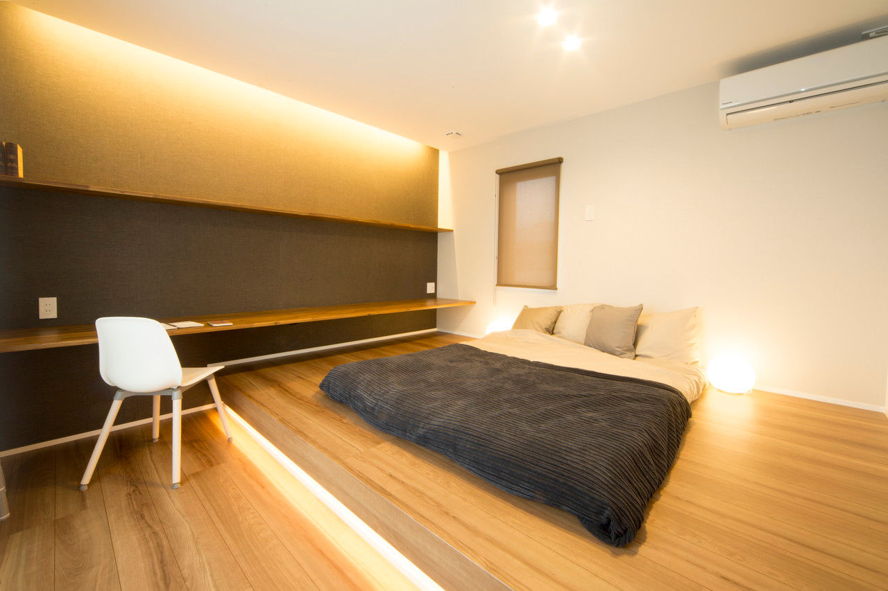 アイムの家熊本（トータルインフォメーション） 【2000～2499万円／小上がり式の和室＆寝室／鉄骨階段】吹き抜けLDKと庭が土間でつながる開放的な家の建築実例画像7