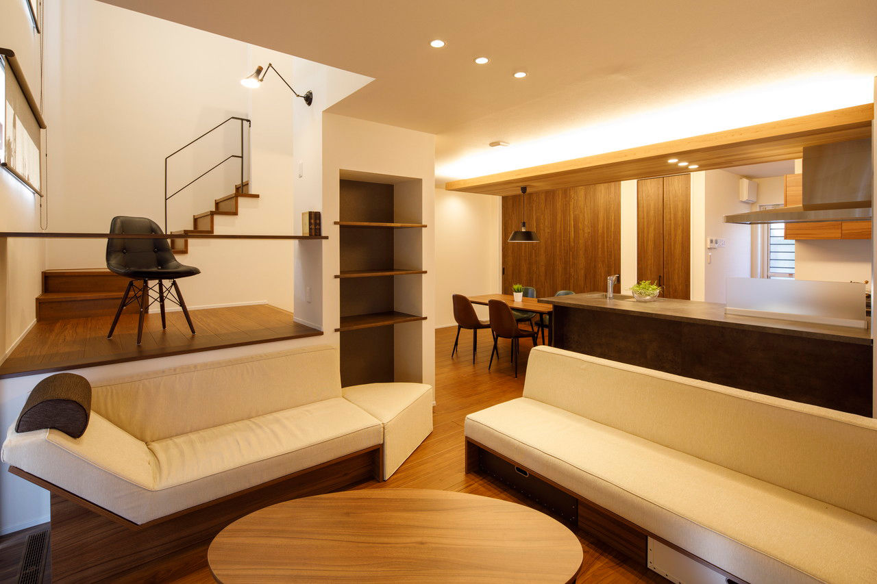 アイムの家熊本（トータルインフォメーション） 【2000万円台前半／完全自由設計／20帖超LDK／スキップフロア】2階水回りの間取りで生活感を感じさせない家の建築実例画像2