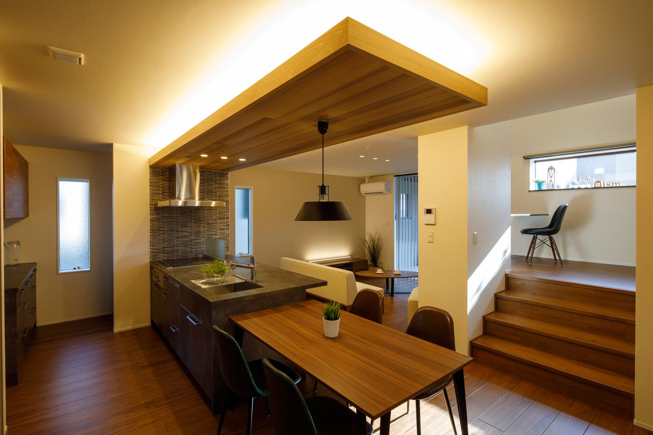 アイムの家熊本（トータルインフォメーション） 【2000万円台前半／完全自由設計／20帖超LDK／スキップフロア】2階水回りの間取りで生活感を感じさせない家の建築実例画像3