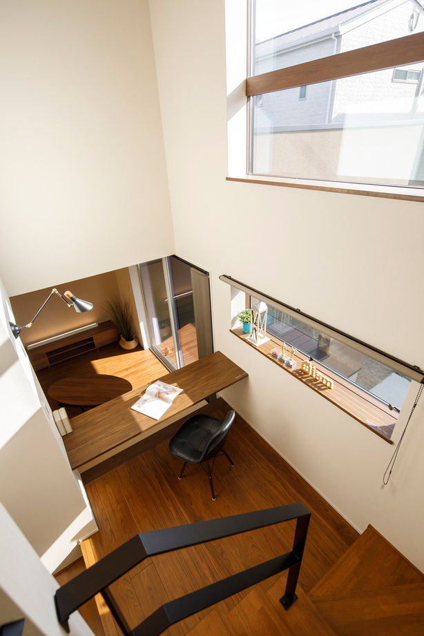 アイムの家熊本（トータルインフォメーション） 【2000万円台前半／完全自由設計／20帖超LDK／スキップフロア】2階水回りの間取りで生活感を感じさせない家の建築実例画像6