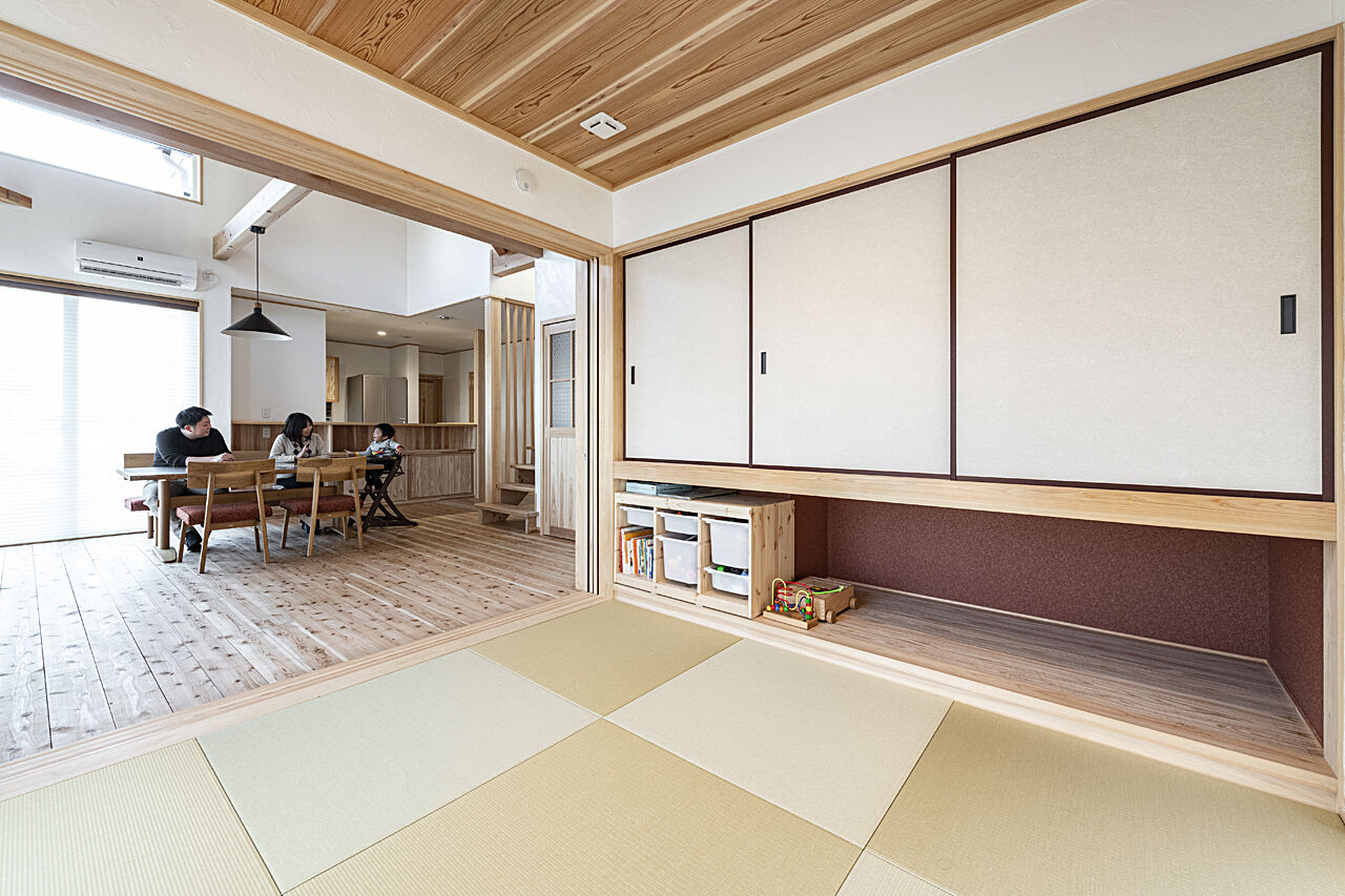 寿工務店 【無垢材＋漆喰】エアコン１台で家中が十分に暖かく、木の香りに包まれる家の建築実例画像3