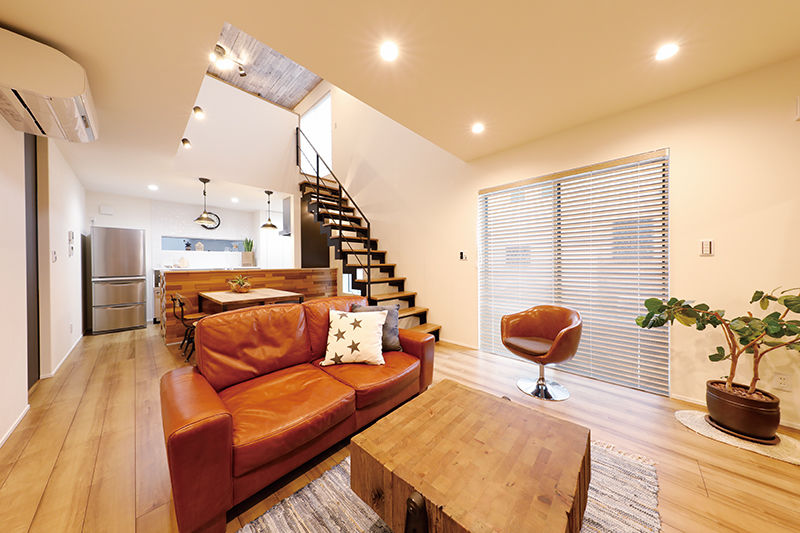 三心 【1700万円/吹き抜け/1LDK/間取り図】明るく開放的なリビングが中心の家。予算内でも自由度の高い注文住宅の建築実例画像5