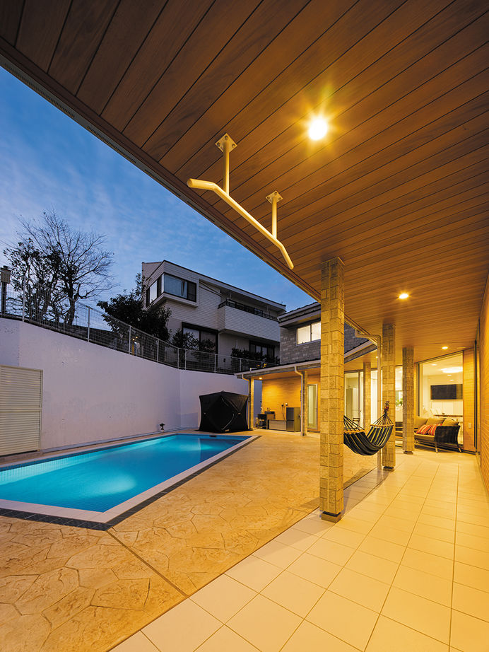 三心 【神奈川県/サウナのある家/プールのある家/間取り図】三心の設計力で叶った、夢のリゾートスタイル！の建築実例画像2