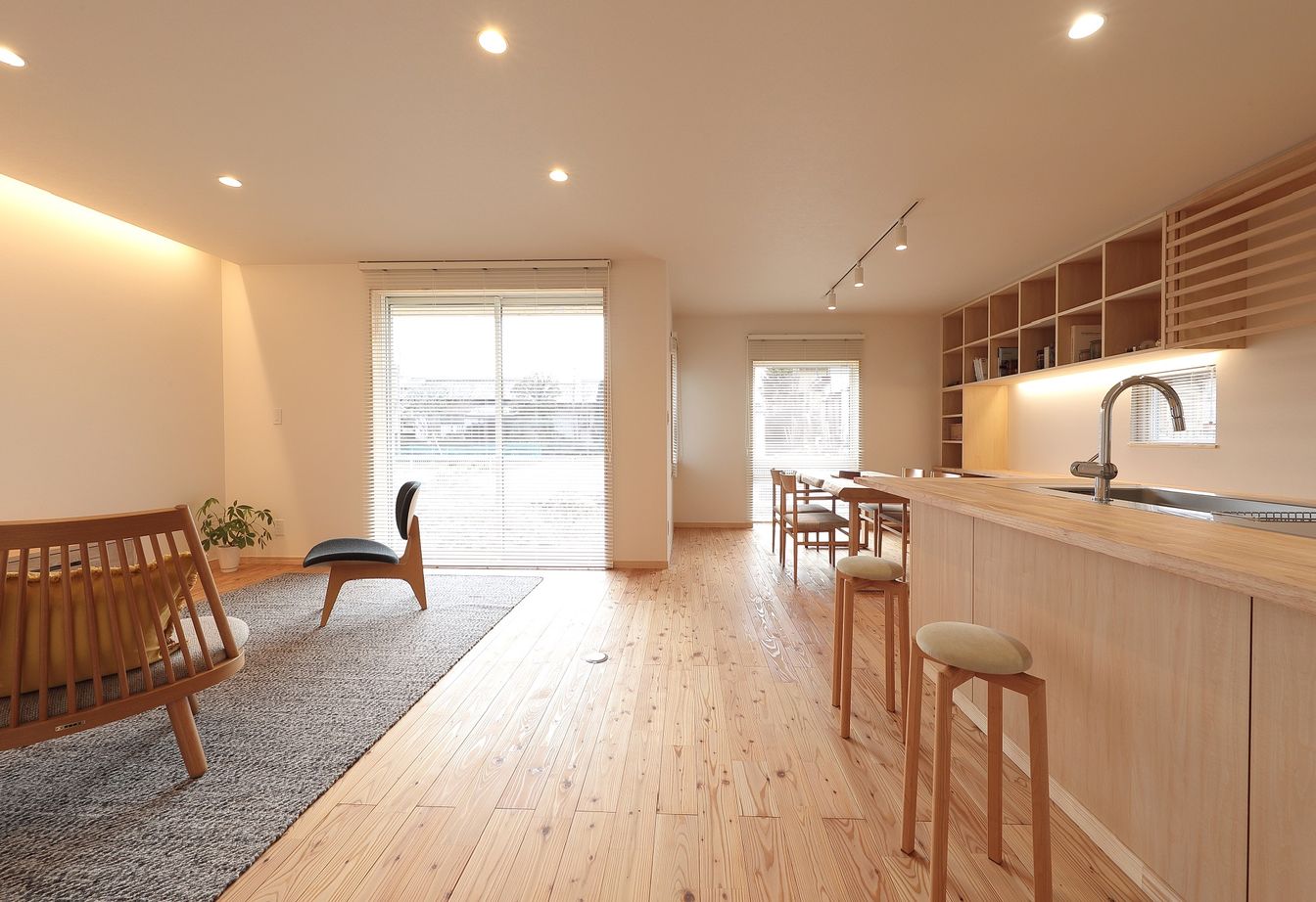 古郡ホーム 【間取り図有/23畳LDK】素材の素朴な手触りを愉しみ、いつまでも共に育つ家の建築実例画像2