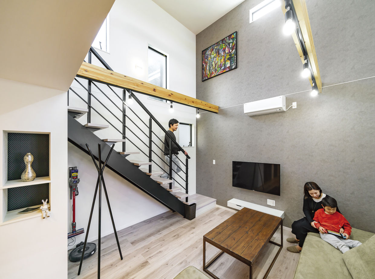 一級建築士事務所　上野工務店 【茨木市・3階建て・1500万円～1999万円】敷地約23坪でも吹き抜けがある開放的な住空間が完成！の建築実例画像3