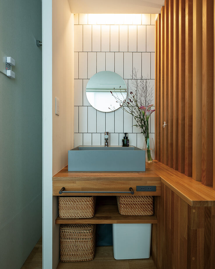 オモシロ設計集団　ecomo（エコモ） 【平屋｜27.3坪｜サウナ｜間取り】働く、暮らす。オンとオフを軽やかに切り替えて暮らしを整えるの建築実例画像5