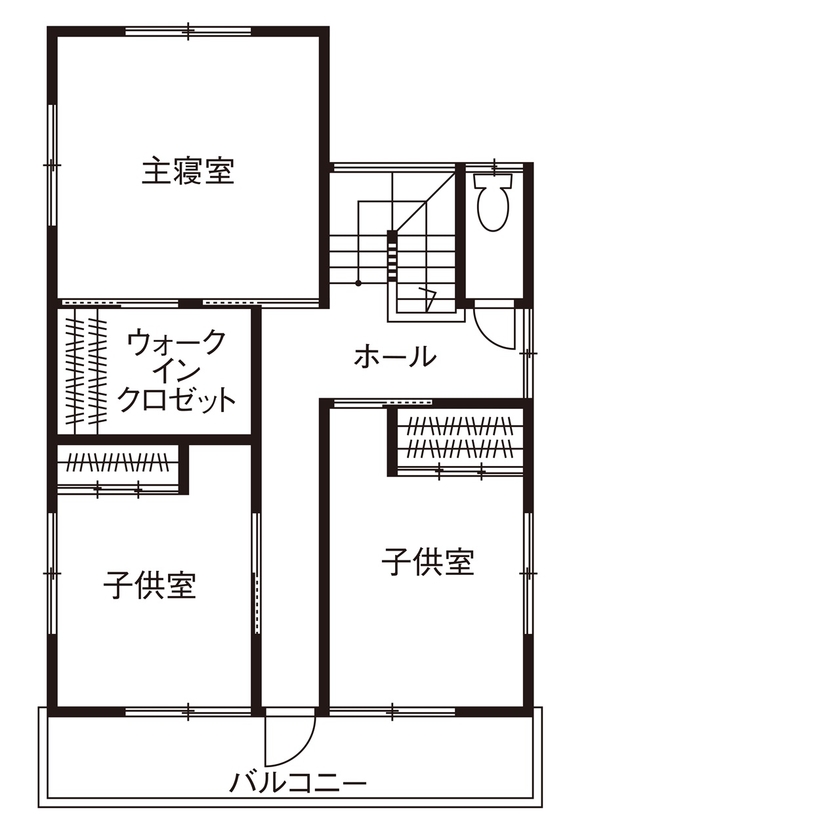 三上建設 【2000万円台|30坪台|間取り図有】ぐるっと回遊できる動線でストレスフリーな暮らしを叶えた住まいの間取り図（4LDK）2階