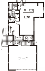 相馬建設 【2000万円台×ビルトインガレージ】ビルトインガレージで雨の日も安心！趣味を満喫できるRCの家【conon】の間取り図（4LDK）1階