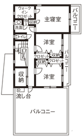 相馬建設 【2000万円台×ビルトインガレージ】ビルトインガレージで雨の日も安心！趣味を満喫できるRCの家【conon】の間取り図（4LDK）2階