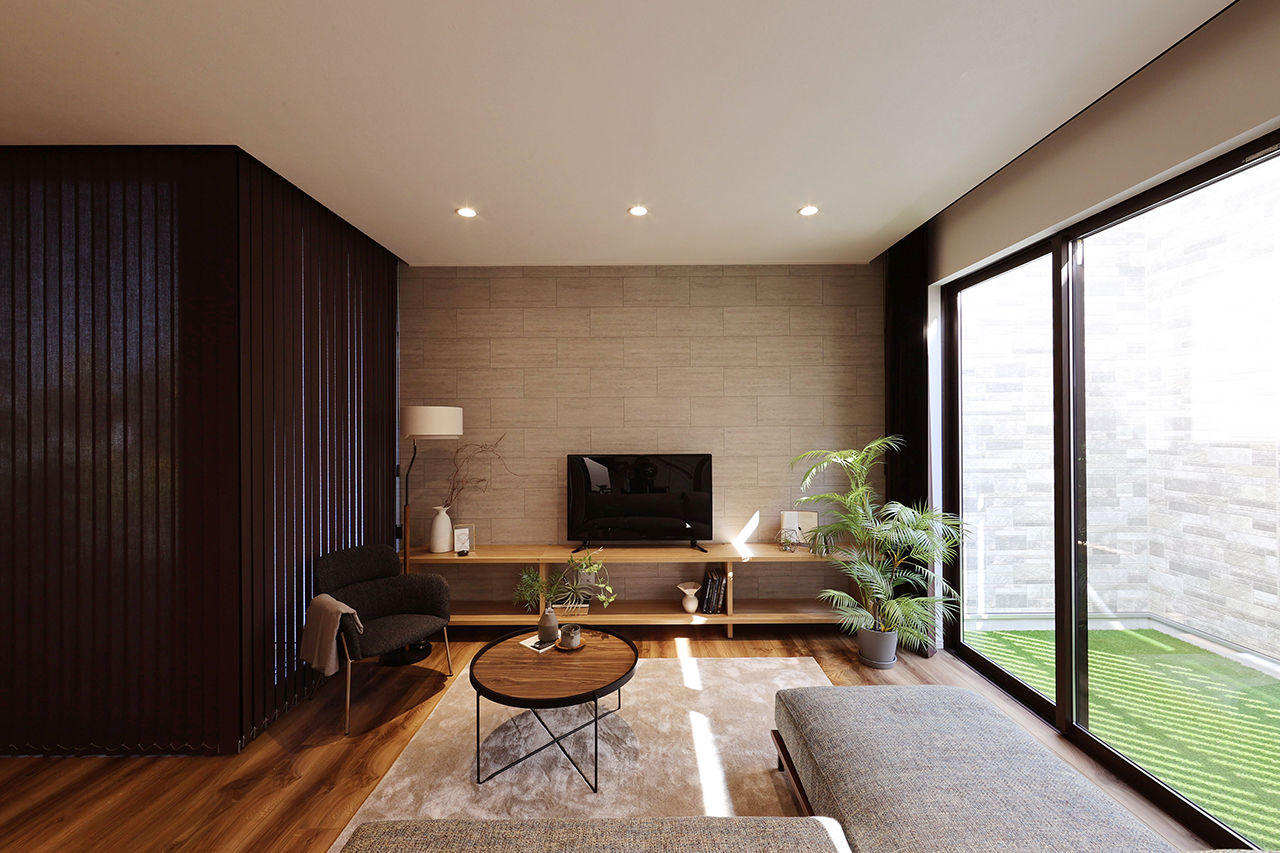 相馬建設 【間取図有｜2500万円～2999万円｜こだわりデザイン＆テラス】カフェ風のお洒落なLDKで友人たちとパーティの建築実例画像2