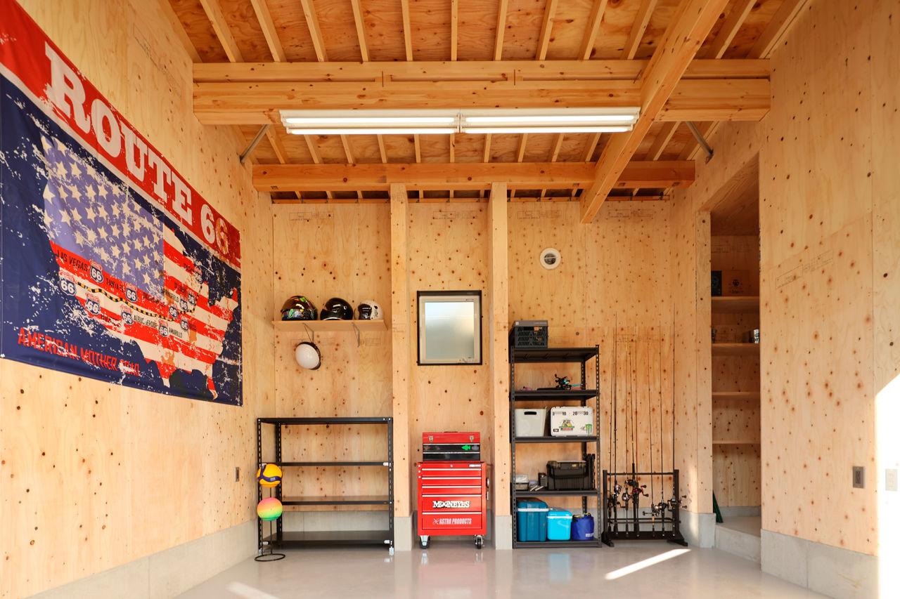 相馬建設 【愛知県｜2000万円台｜インナーガレージ｜間取り有】バイクガレージはアメリカン！収納充実＆家事ラクな家の建築実例画像2